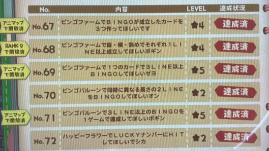 アニアロッタのアニマクエストNo.67~72