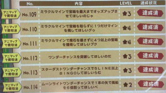 アニアロッタのアニマクエストNo.109~114